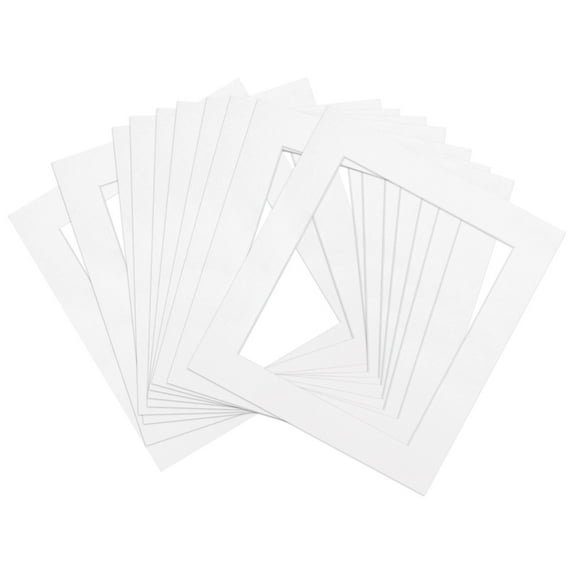 Uxcell 7.9" x 9.8" Picture Mat, Cut Frame Mattes for 6" x 8", White 25 Pack