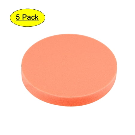 Uxcell 7" Buffing Sponge Pads, Drill Polishing Buffer Pad Disc, Hook and Loop Back for Polishing 5Pack