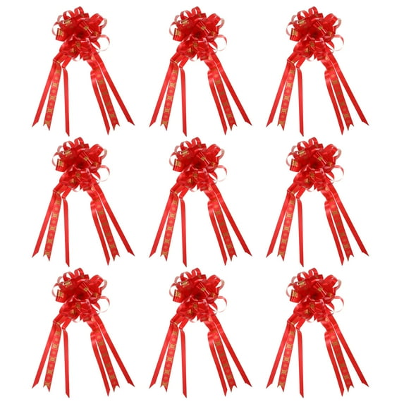 Uxcell Wedding Pull Bow Present Wrapping Bows Large Flower Ribbon Bows Red 10 Pack