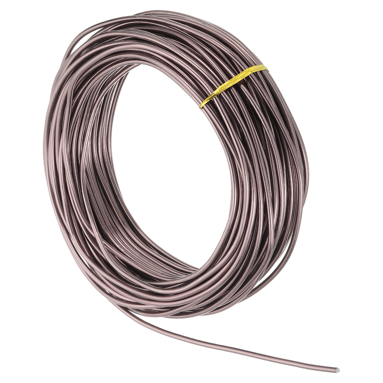 Uxcell 7 Gauge 3.5mm Aluminum Wire, 80 Feet Bendable Metal Craft Armature Wire, Brown