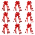 thumbnail image 1 of Uxcell 7" Gift Pull Bows Baskets Present Wrapping Bows Big Flower Ribbon Bows Red 10 Pack, 1 of 6