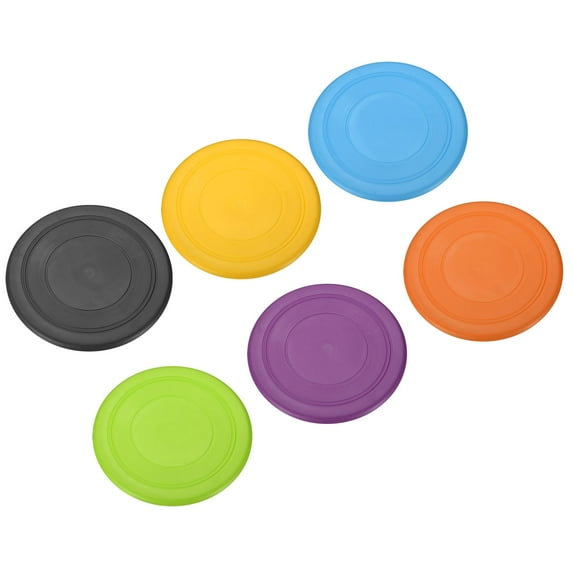 Uxcell 7 Inch Flying Disc, TPR Flying Discs Soft Waterproof for Adults Dog Outdoor Playing Sport Game, 6 Colors 6Pcs
