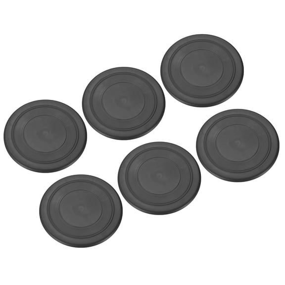 Uxcell 7 Inch Flying Disc, TPR Flying Discs Soft Waterproof for Adults Dog Outdoor Playing Sport Game, Black 6Pcs