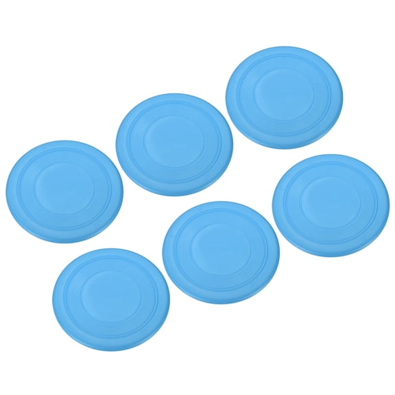 Uxcell 7 Inch Flying Disc, TPR Flying Discs Soft Waterproof for Adults Dog Outdoor Playing Sport Game, Blue 6Pcs