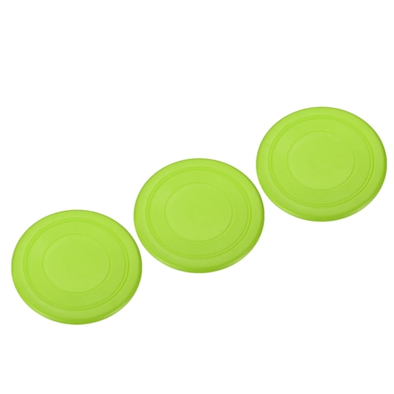 Uxcell 7 Inch Flying Disc, TPR Flying Discs Soft Waterproof for Adults Dog Outdoor Playing Sport Game, Green 3Pcs