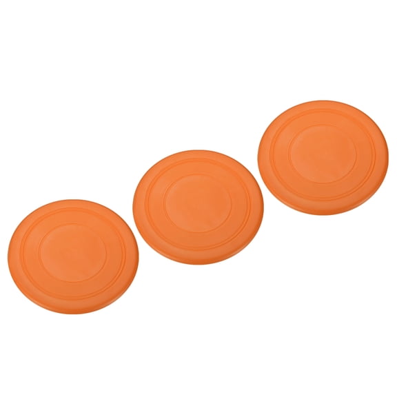 Uxcell 7 Inch Flying Disc, TPR Flying Discs Soft Waterproof for Adults Dog Outdoor Playing Sport Game, Orange 3Pcs