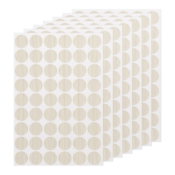 Uxcell 7 PCS Self-Adhesive Screw Hole Sticker, 0.83" White Texture Screw Hole Cover