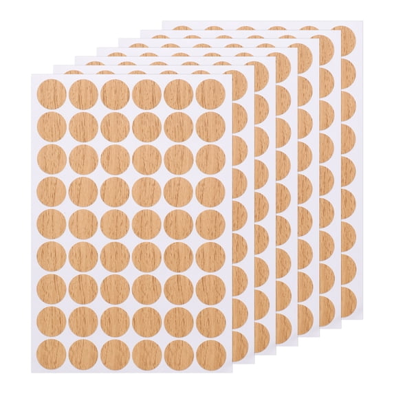 Uxcell 7 PCS Self-Adhesive Screw Hole Sticker, 0.83" Wood Screw Hole Cover