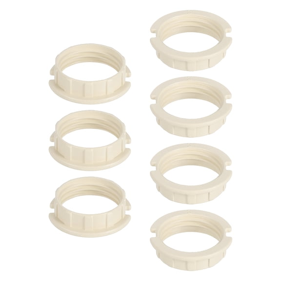 Uxcell 7 Pcs G9 Light Socket Rings, M20 Threaded Plastic Shade Holder Adapter Ring for 3/4in Thread Diameter G9 Sockets for Table Floor Pendant Chandeliers Lamp Light Fixtures(Small)