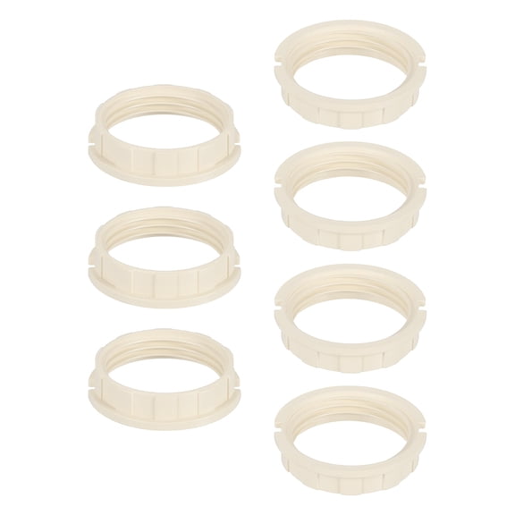 Uxcell 7 Pcs G9 Light Socket Rings, M27 Threaded Plastic Shade Holder Adapter Ring for 1-1/16in Thread Diameter G9 Sockets for Table Floor Pendant Chandeliers Lamp Light Fixtures(Big)