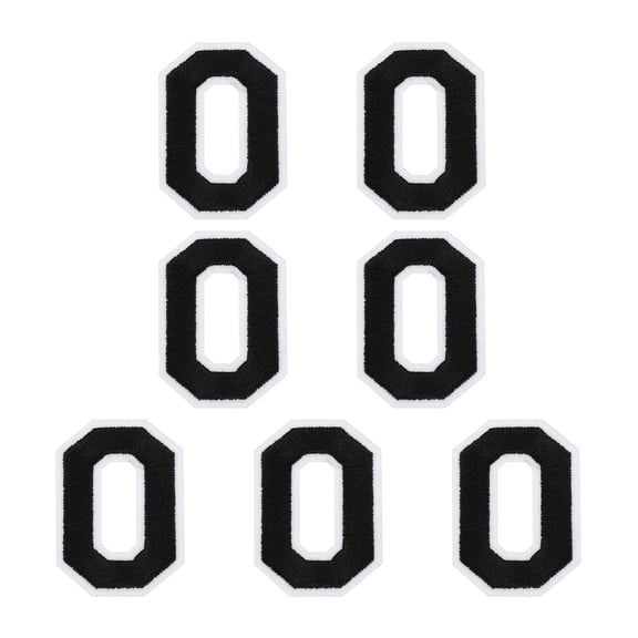 Uxcell 7 Pcs Iron-on Letter Patches, 2.4 Inch Iron-on Letter-O for Clothing Alphabet Embroidery Applique Patches for Clothes Hats Jeans Jacket Backpacks DIY Accessories, Black