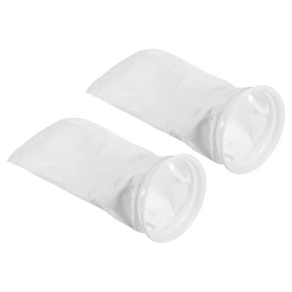 Uxcell 7'' Ring Filter Socks 150 Micron Pool Skimmer Basket, White 2 Pack