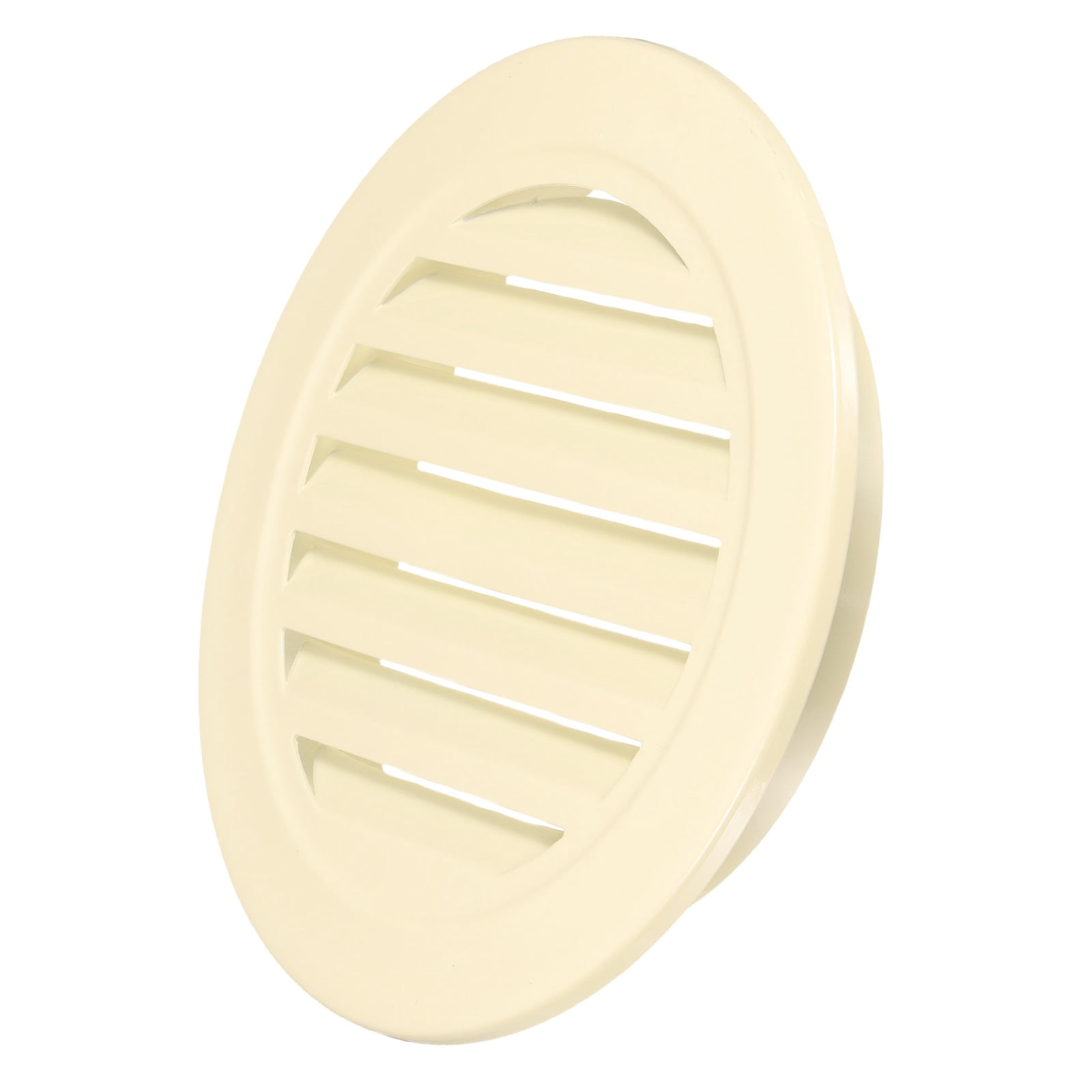 Uxcell 7" Round Air Vent, Louver Grille Cover Aluminum Alloy Soffit Vent HVAC Ventilation for Ceiling Wall Roofing Bathroom Kitchen Garage Duct Shed Garage, Beige