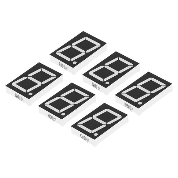 Uxcell 7 Segment 10 Pin 1 Bit 5.4V 1.8" Common Cathode LED Display Digital Tube Red 6 Pack