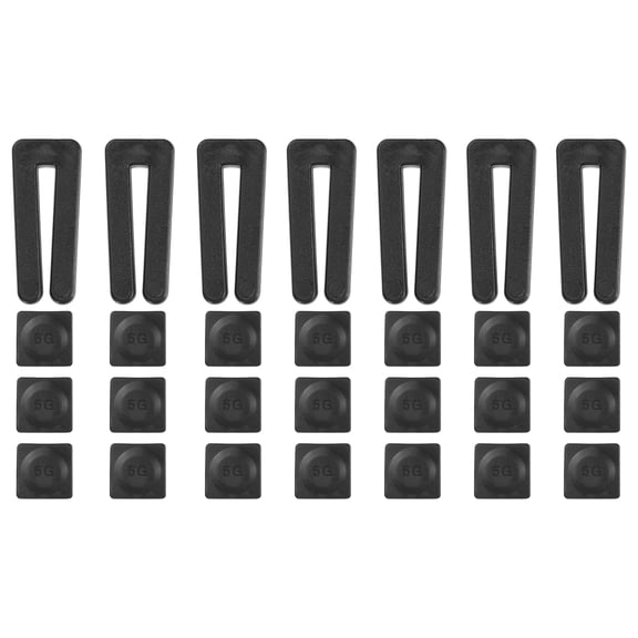 Uxcell 7 Sets High Calibration Fan Blade Balance Tool Includes 7 Pcs Plastic Clips and 21 Pcs Metal Adhesive 5G Weight, Black