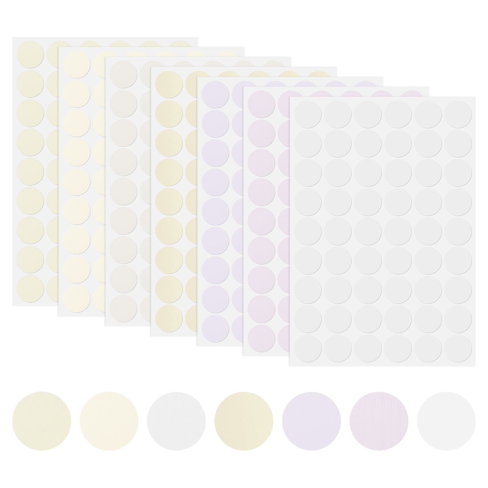 Hole Sticker Uxcell 7 Sheets Screw Hole Sticker 21mm 54 in 1 Self-Adhesive Stickers ...