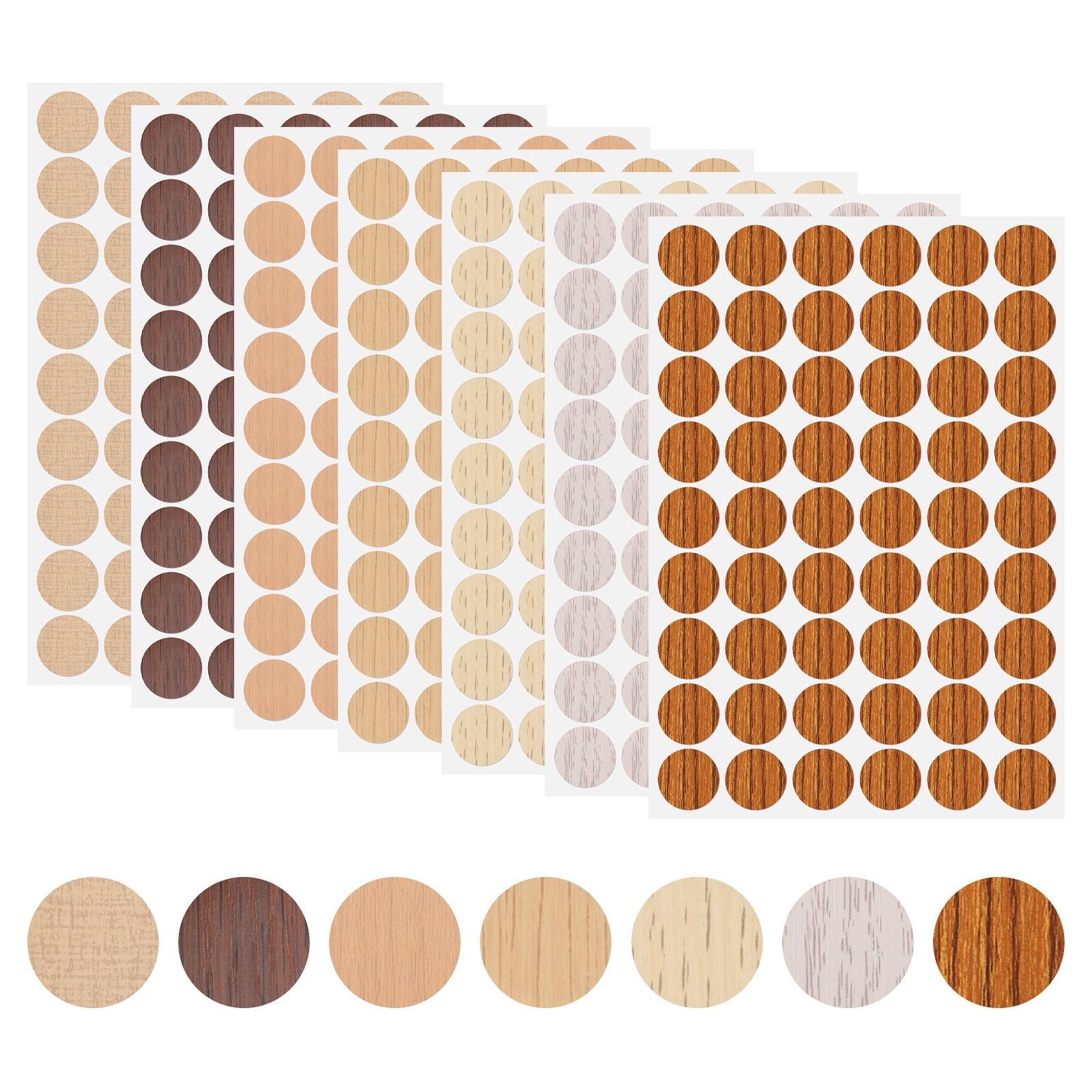 Uxcell 7 Sheets Screw Hole Stickers 21mm 54 in 1 Screw Sticker, 7 ...