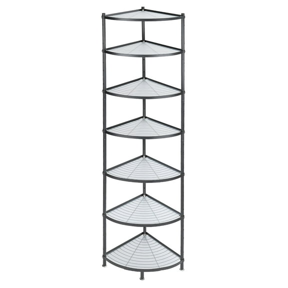 Uxcell 7 Tier Cookware Stand, Carbon Steel MultiLayer Pot Rack Cookware Shelf Rack for Pans Pots Baskets and Kettles