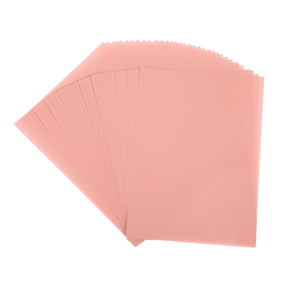 Uxcell 7" x 5" Vellum Paper, 36 Pcs Printable Tracing Paper, Translucent Vellum Sheets Jackets Tracing 100g for Invitations Belly Bands Drawing, Pink