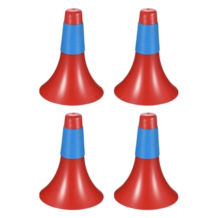 Uxcell 7"x9" Cones Marker Agility Training Obstacle Ball Sports Equipment Red Blue 4 Pack