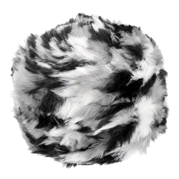Uxcell Fur Yarn, Soft Plush Fluffy Chunky Polyester Faux Fur Eyelash Yarn for Crocheting Hand Knitting Blanket Hats Crochet Zebra Color