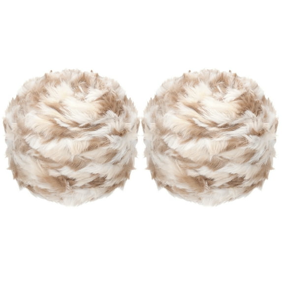 Uxcell Fur Yarn, Soft Plush Fluffy Chunky Polyester Faux Fur Eyelash Yarn for Crocheting Hand Knitting Blanket Hats Crafting Chestnut Shell Color