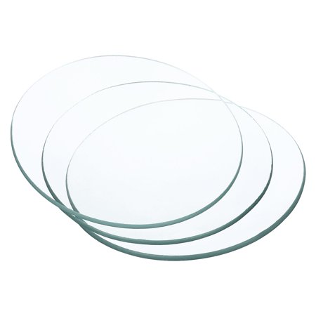 Uxcell 70 mm Diameter Watch Glass, 3 Packs Beaker Cover Smooth Edges Chamfered Arc for Laboratory, Transparent