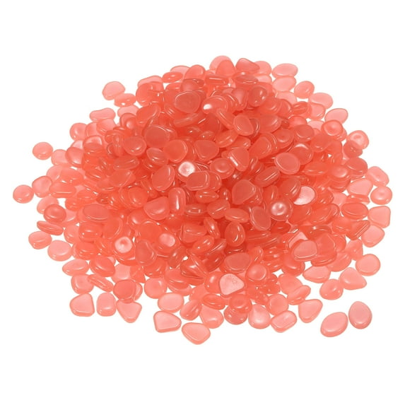 Uxcell 700Pack Glow Rocks 8-11mm Decoration Pebbles Luminous Stones Decor Red