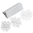 thumbnail image 1 of Uxcell 70Pcs 3.9" Lamp Pipe Kit with Nuts Washers 1/8IP Thread Fasteners Assortment for Chandelier Ceiling Light Repair Assembly DIY Hardware, 1 of 6