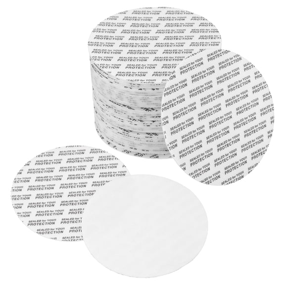 Uxcell Foam Lid Liner Adhesive Round PS Pressure Sensitive Seals Cap Liners for Jar Bottle 2.76" 80 Pcs Black