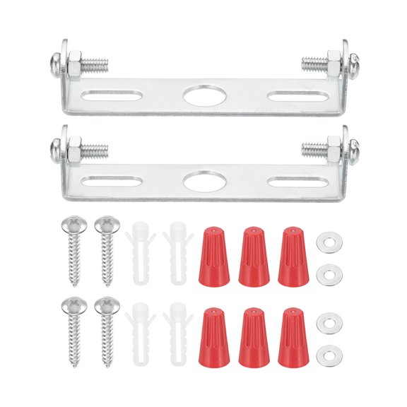 Uxcell 70mm (2.8") Universal Light Fixture Mounting Bracket Kit, 2 Set Light Crossbar Ceiling Light Plate with Screw for Wall Light Ceiling Light Pendant Chandelier