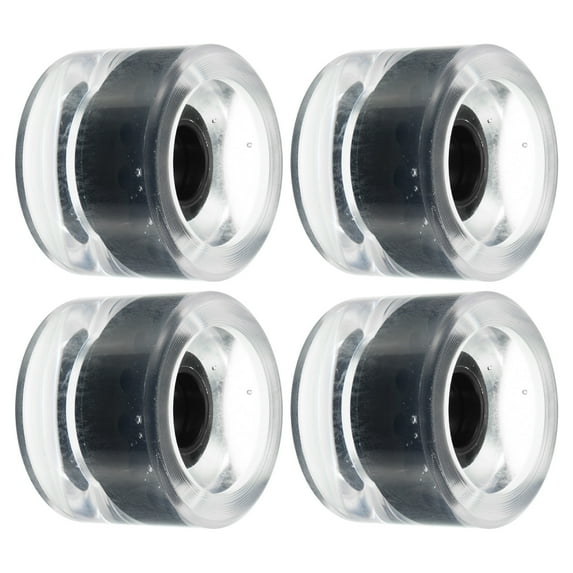 Uxcell 70mm 78A Soft Cruiser Wheels Street Wheels Skateboard Wheel Replacement PU Clear Black 4 Pack