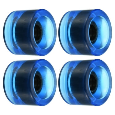 Uxcell 70mm 78A Soft Cruiser Wheels Street Wheels Skateboard Wheel Replacement PU Clear Blue 4 Pack