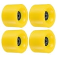 thumbnail image 1 of Uxcell 70mm 78A with Black ABEC-9 Bearings Soft Cruiser Wheels Street Wheels Skateboard PU Yellow 4pcs, 1 of 5