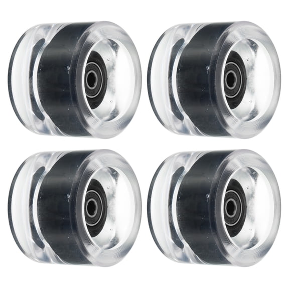 Uxcell 70mm 78A with Black ABEC-9 Soft Cruiser Wheels Street Wheels Skateboard, Clear Black 4 Pack