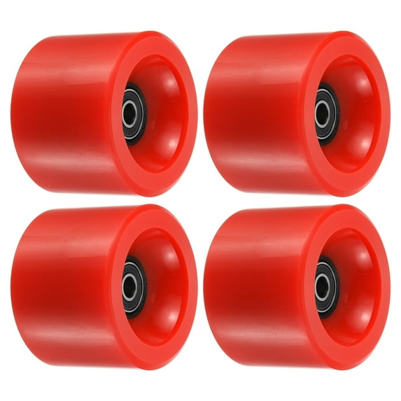 Uxcell 70mm 78A with Black ABEC-9 Soft Soft Cruiser Wheels Street Wheels Skateboard PU, Red 4 Pack
