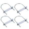 thumbnail image 1 of Uxcell 70mm Inner Width 120mm Length Round U-Bolt Steel M6 4 Sets, 1 of 4