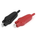thumbnail image 1 of Uxcell 70mm Length Insulated Electrical Alligator Clips Connector 2pcs for Test, 1 of 2