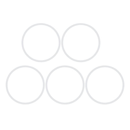 Uxcell 70mm OD 63mm ID 3.5mm Width Silicone Seal O-Rings White 5 Pack
