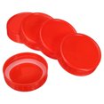 thumbnail image 1 of Uxcell 70mm Regular Mouth Plastic Mason Jar Lids with Silicone Sealing Ring, Red 1Set/10 Pack, 1 of 5