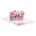 thumbnail image 1 of Uxcell 70th Birthday Card, Pop-Out Birthday Card 3D Flower Bouquet Butterflies, 1 of 5