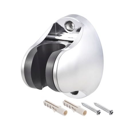Uxcell 70x50x56mm Silver Tone Adjustable ABS Handheld Head Holder