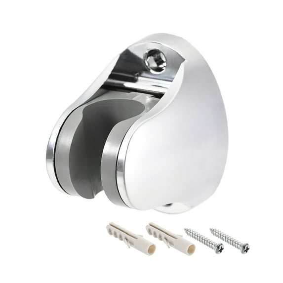 Uxcell 70x50x56mm Silver Tone/Gray Adjustable ABS Handheld Shower Head Holder