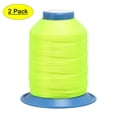 thumbnail image 1 of Uxcell 710 Yards 420D/0.45mm Extra Strong Bonded Polyester Threads (Green Yellow, 2 Pack), 1 of 6