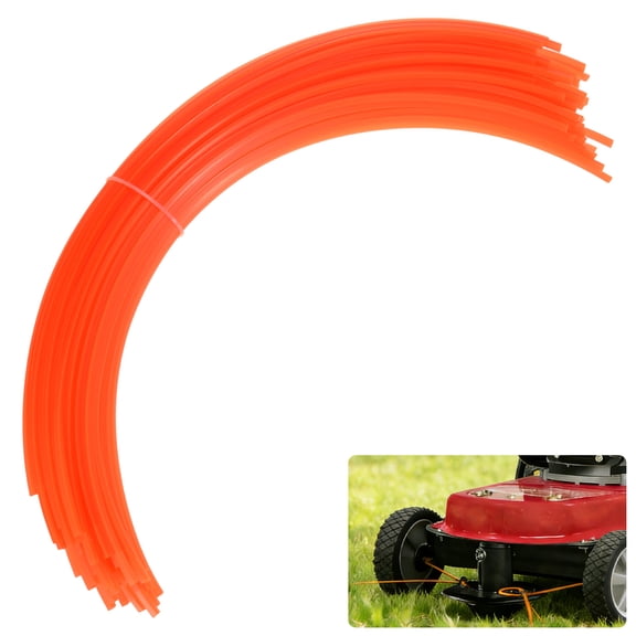 Uxcell 72-Pack Pre-Cut Trimmer Line, 0.157 Inch x 18.5 Inch Square Nylon Replacement Line for Universal Walk Behind Mower[Red]