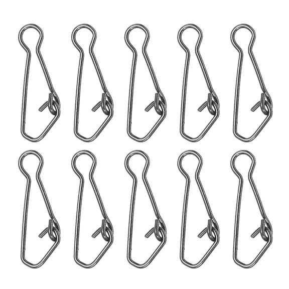 Uxcell 72Lbs Stainless Steel Fishing Snaps Swivels Clips Quick Change Black 150 Pack
