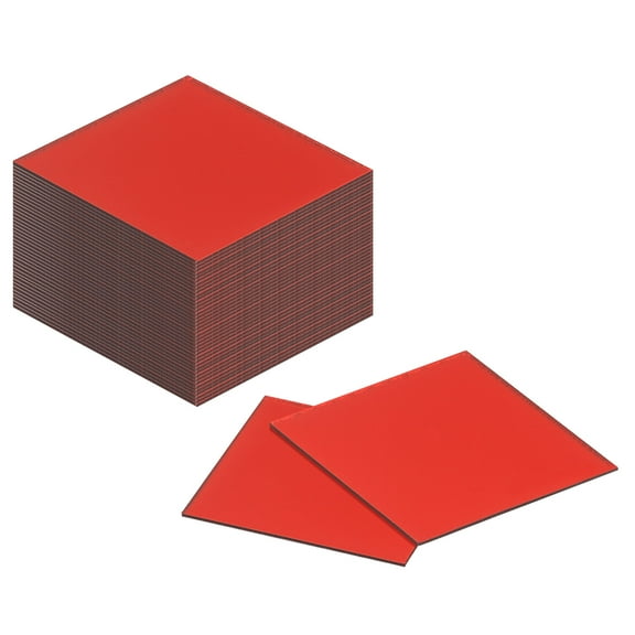 Uxcell 72Pack 2 x 2 Inch Mosaic Mirror Tiles, Large Red Self-Adhesive Glass Stickers