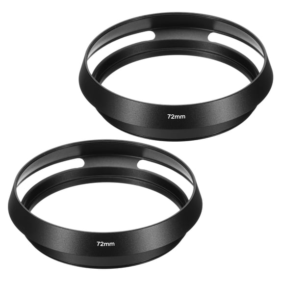 Uxcell 72mm Lens Hood, 2Pcs Standard Vented Matte Surface Inside Lens Hood, Black