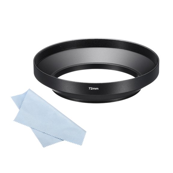 Uxcell 72mm Lens Hood, Wide Angle Matte Surface Anti-reflective Inside Hood, Black