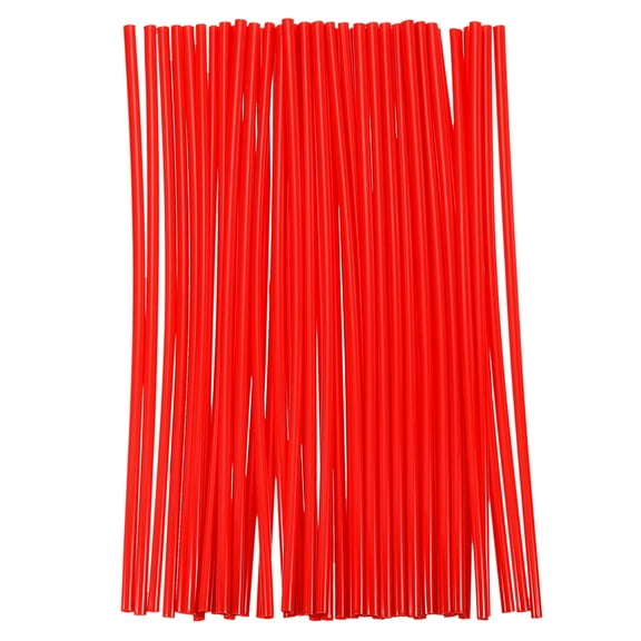 Uxcell 72pcs Spoke Skin Covers 0.2" Plastic Universal Dirt Bike Spoke Skin Wraps Motorcycle Wheel Decoration, Red